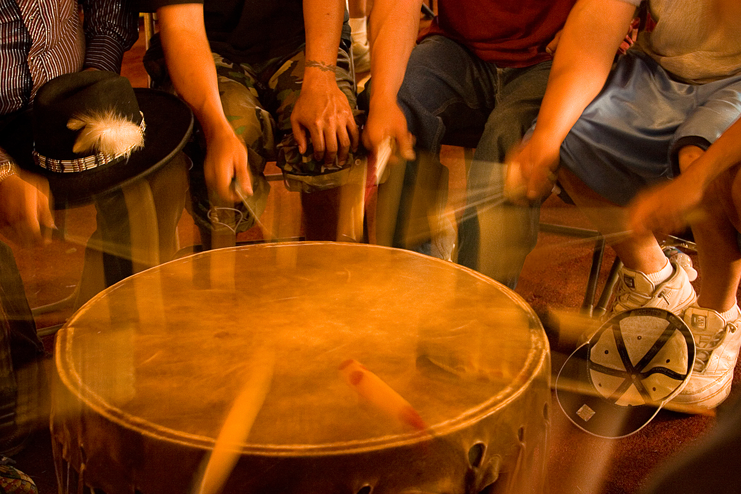 Blurred Drum Beats Circled, Flathead Reservation, Montana, 2008 by Sue Reynolds