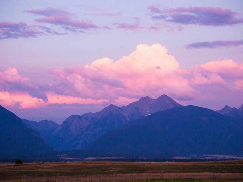 Mission Mountains Sunset, Flathead Reservation, Montana, 2007 by Sue Reynolds