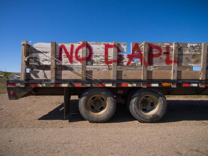 "No DAPL" Protest Truck, Wakpala, Standing Rock Reservation, South Dakota, 2016 by Sue Reynolds