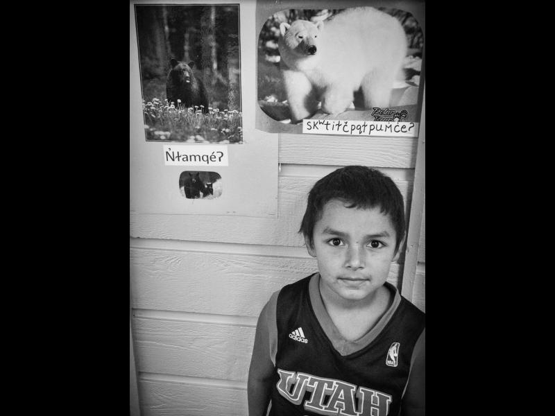 Jacob Piapot Learns Salish at NKwusum, Flathead Reservation, Montana, 2014 by Sue Reynolds