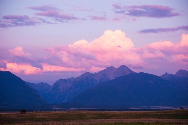 Mission Mountains Sunset, Flathead Reservation, Montana, 2007 by Sue Reynolds