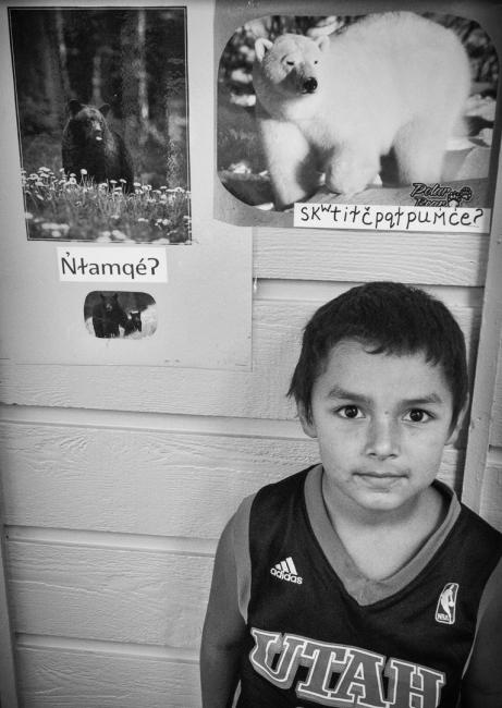Jacob Piapot Learns Salish at NKwusum, Flathead Reservation, Montana, 2014 by Sue Reynolds